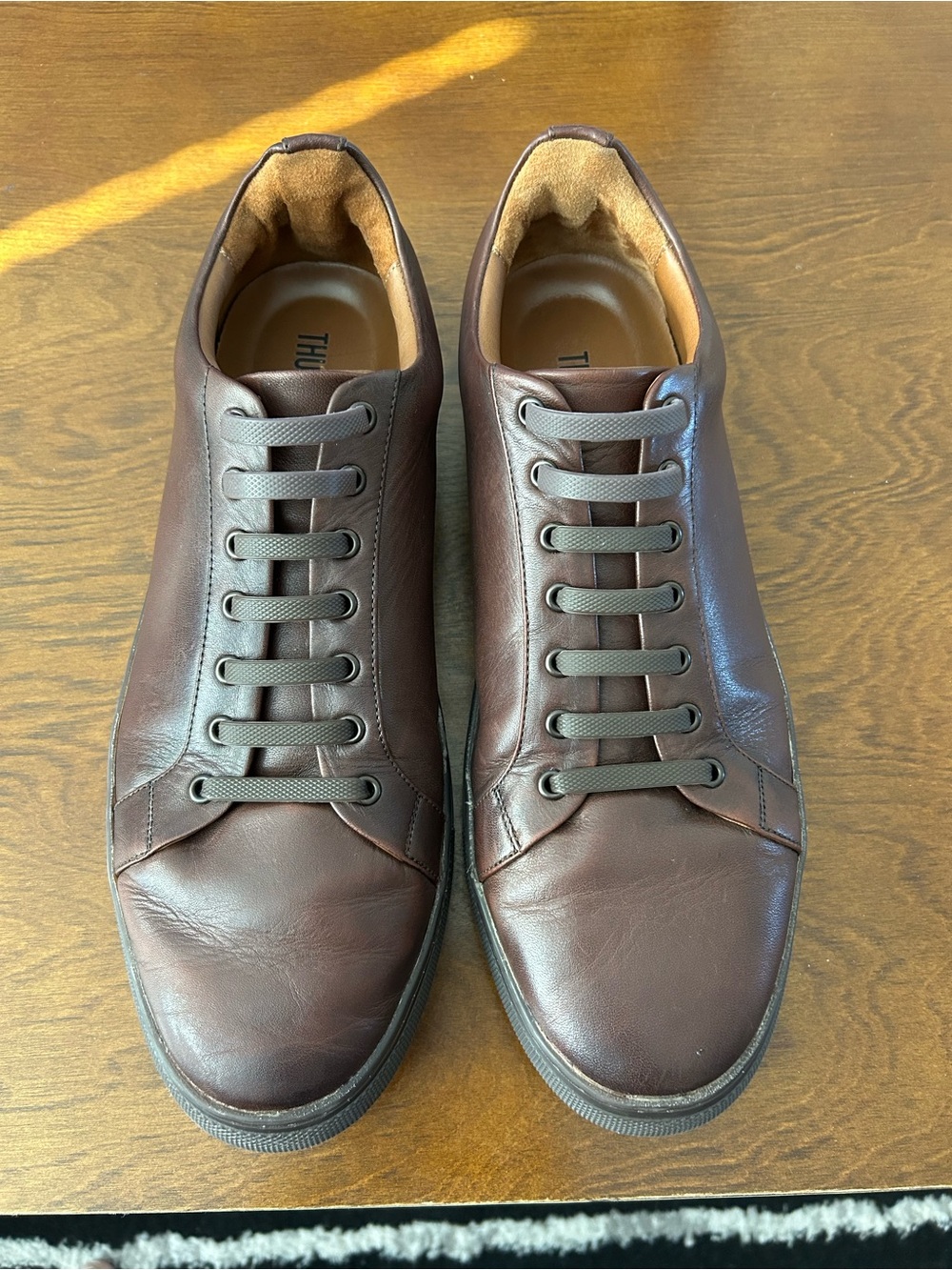 Thursday Boot Co Men Premier Low Leather Sneakers Shoes Sz 12.5 Old English Brwn